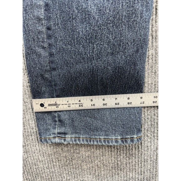 Lands End Flannel Lined Jeans Men’s 38x32 Traditional Fit Straight Dark Wash EUC - Picture 8 of 10